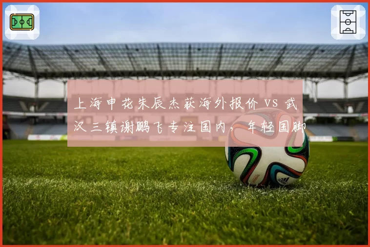 上海申花朱辰杰获海外报价 vs 武汉三镇谢鹏飞专注国内,年轻国脚留洋与留守价值考量